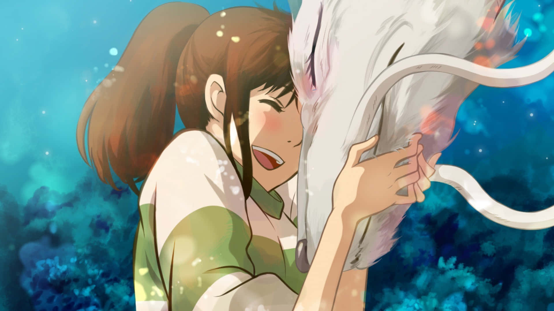 Studio Ghibli, anime girl, brown pigtails, Full HD Desktop Wallpaper