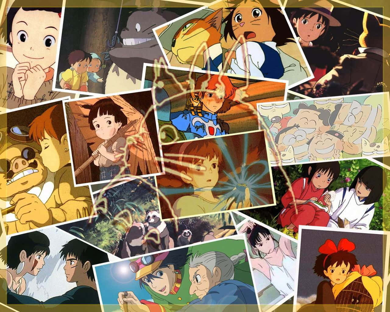 Studio Ghibli, animated scenes, whimsical settings, HD Desktop Wallpaper