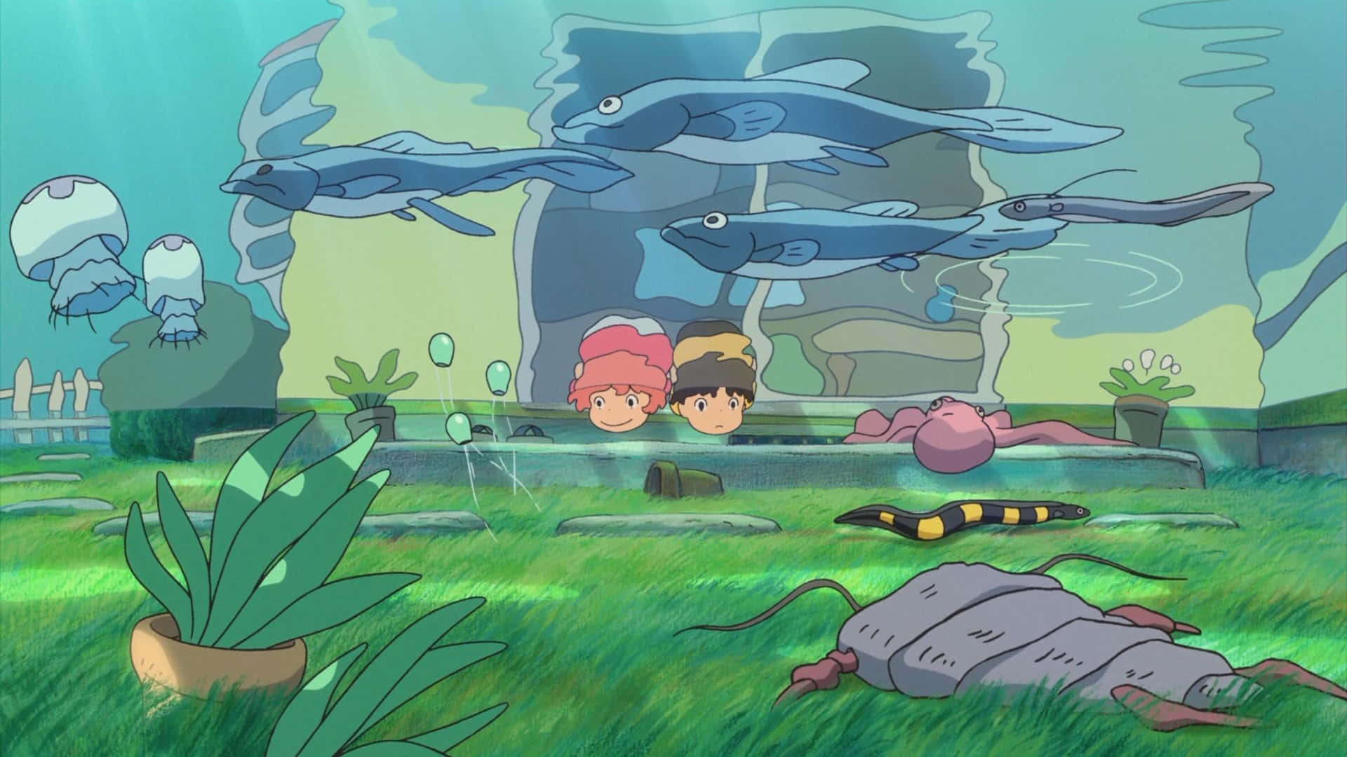 Studio Ghibli, aesthetic desktop, children, Full HD Desktop Wallpaper