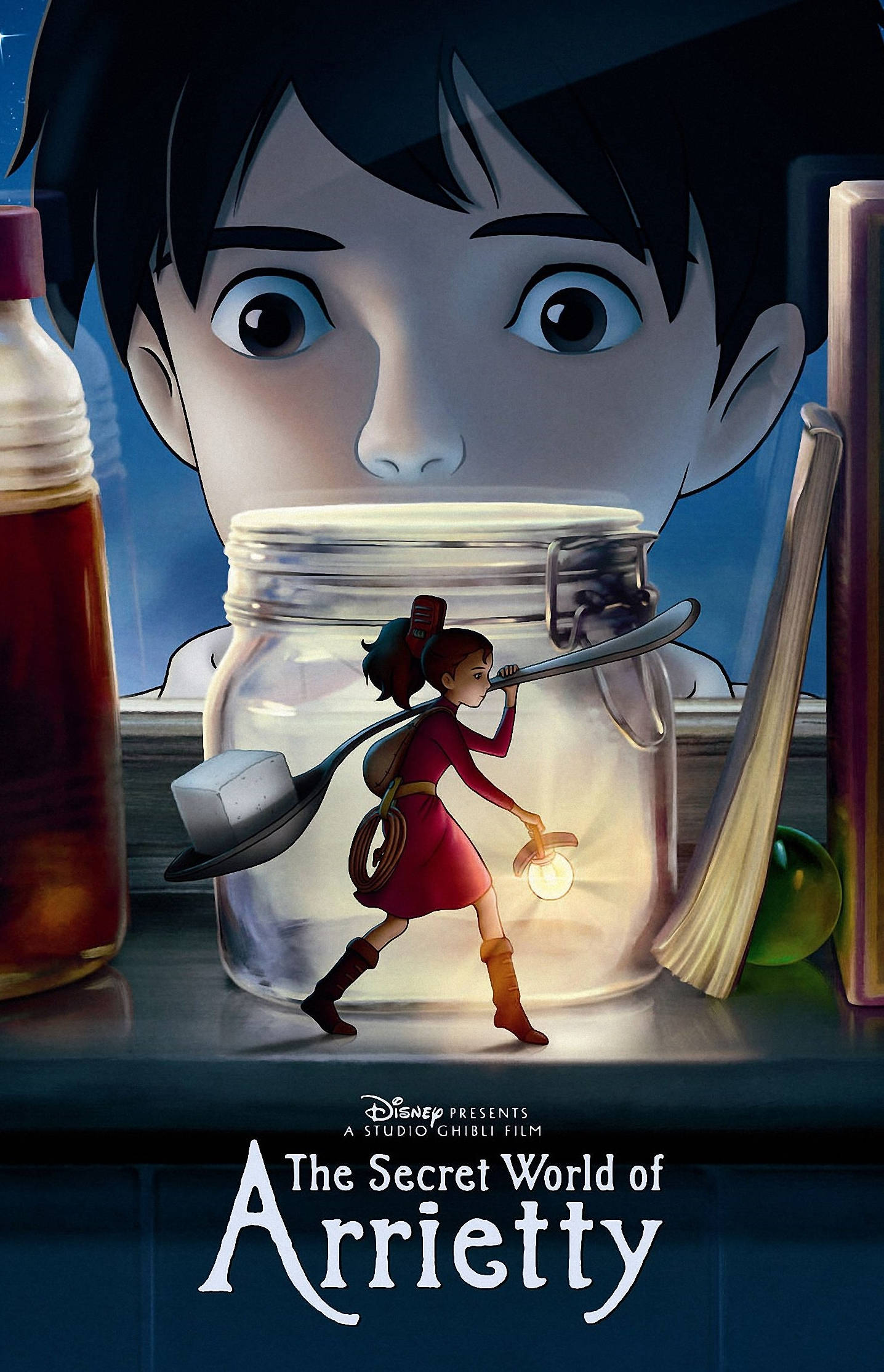 Studio Ghibli, iPhone, tiny girl in a red dress, Full HD Phone Wallpaper