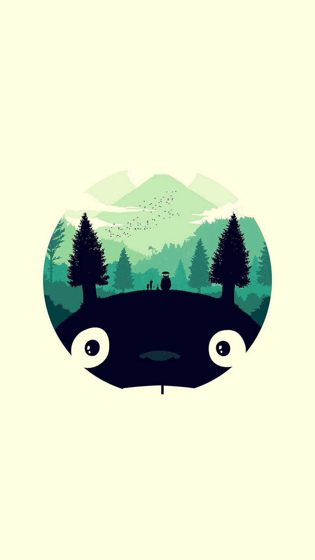 Studio Ghibli, iPhone, giant black creature, Full HD Phone Wallpaper