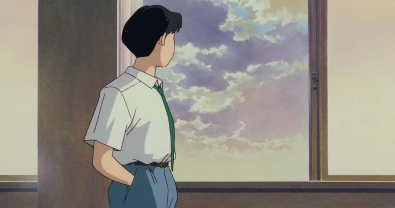 Studio Ghibli, Ocean Waves, young anime boy, HD Desktop Wallpaper