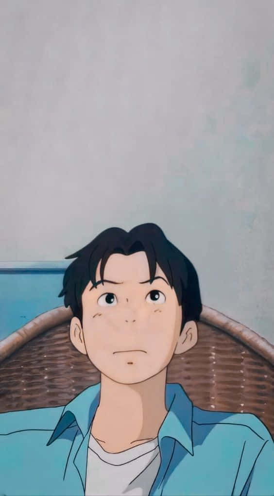 Studio Ghibli, Ocean Waves, anime boy, SD Phone Wallpaper