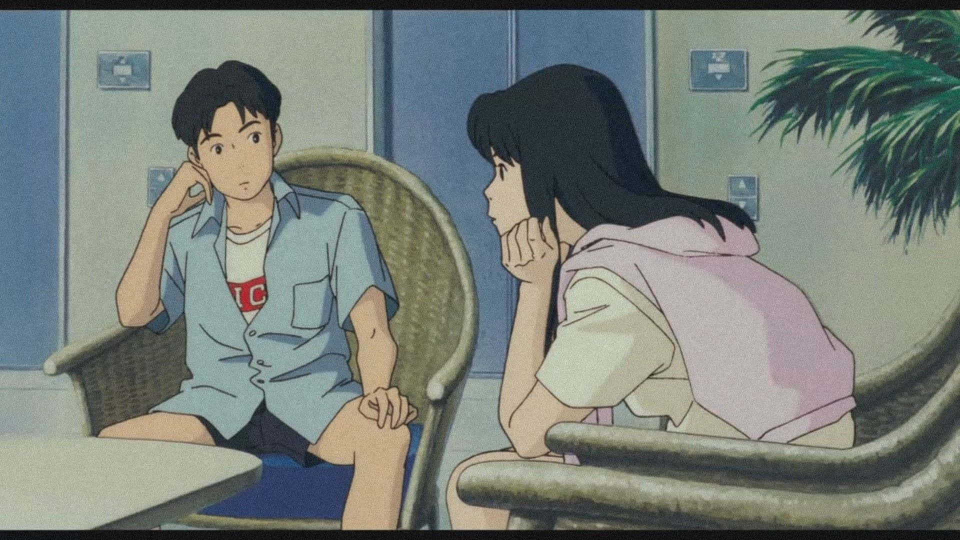 Studio Ghibli, Ocean Waves, anime teens, Full HD Desktop Wallpaper