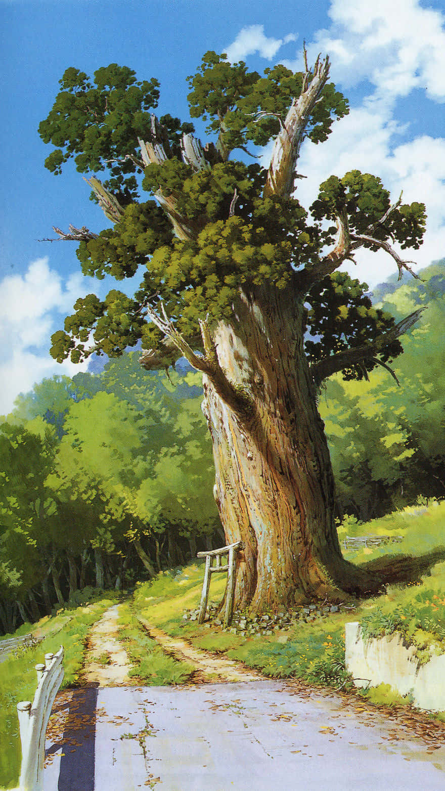 Studio Ghibli Phone, Old Tree, ancient tree, HD Phone Wallpaper