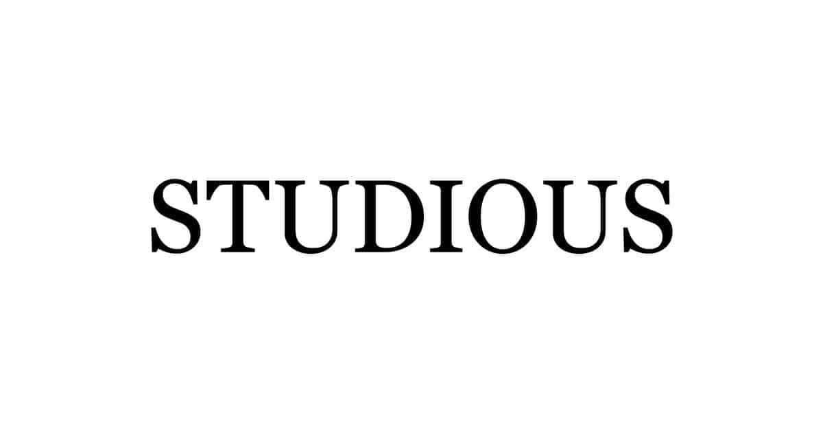 Studious, white background, bold black serif font, SD Desktop Wallpaper