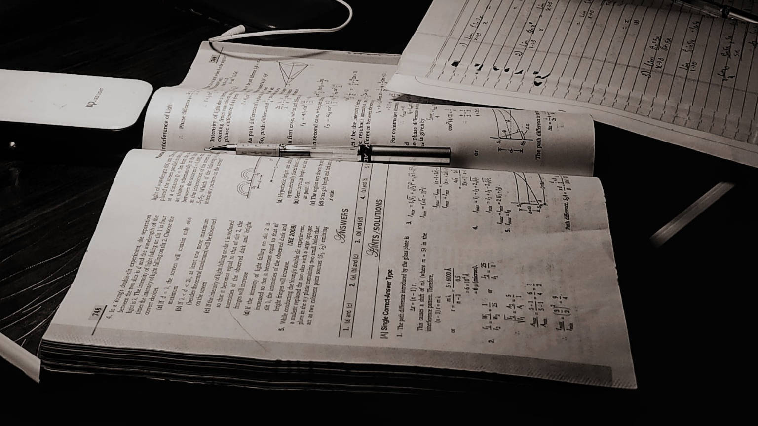 study aesthetic, grayscale, math textbooks, HD Desktop Wallpaper