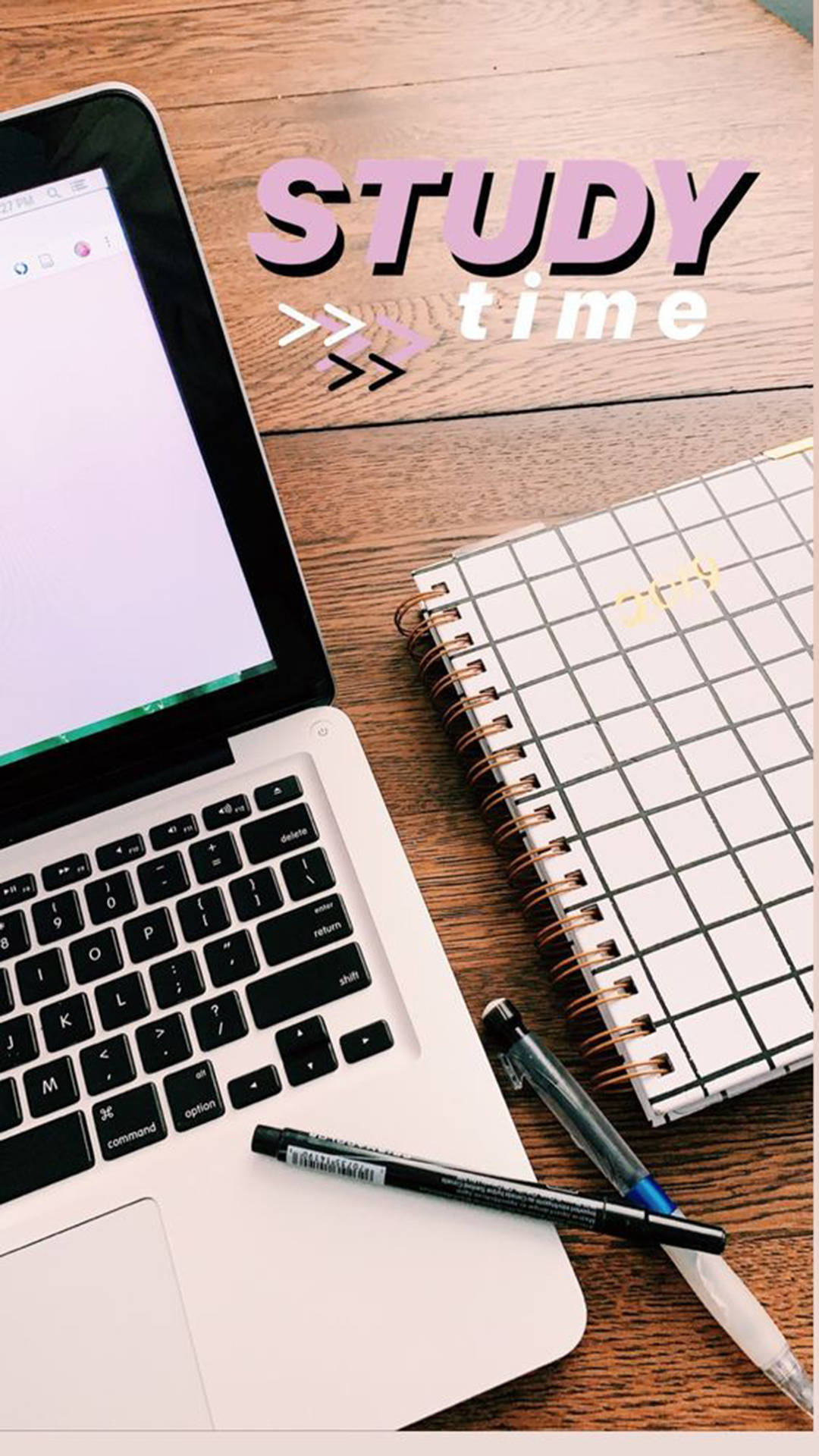 Instagram Story, STUDY time, laptop notebook, Full HD Phone Wallpaper