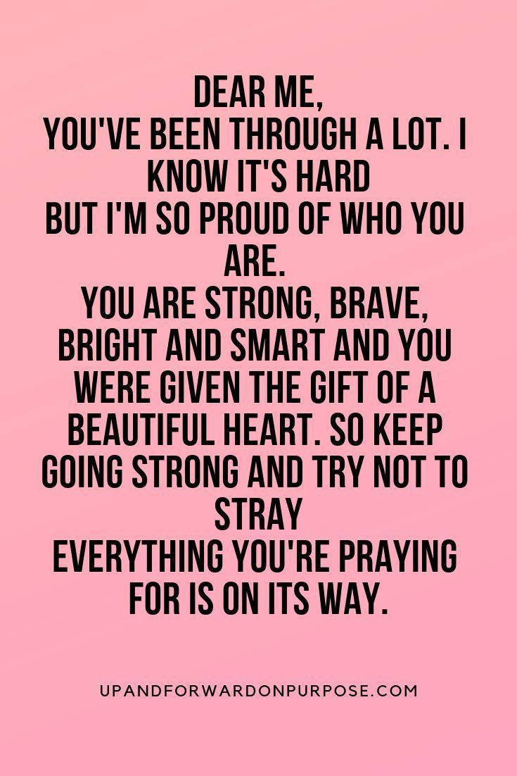 pink background, bold black text, heartfelt message of encouragement, SD Phone Wallpaper