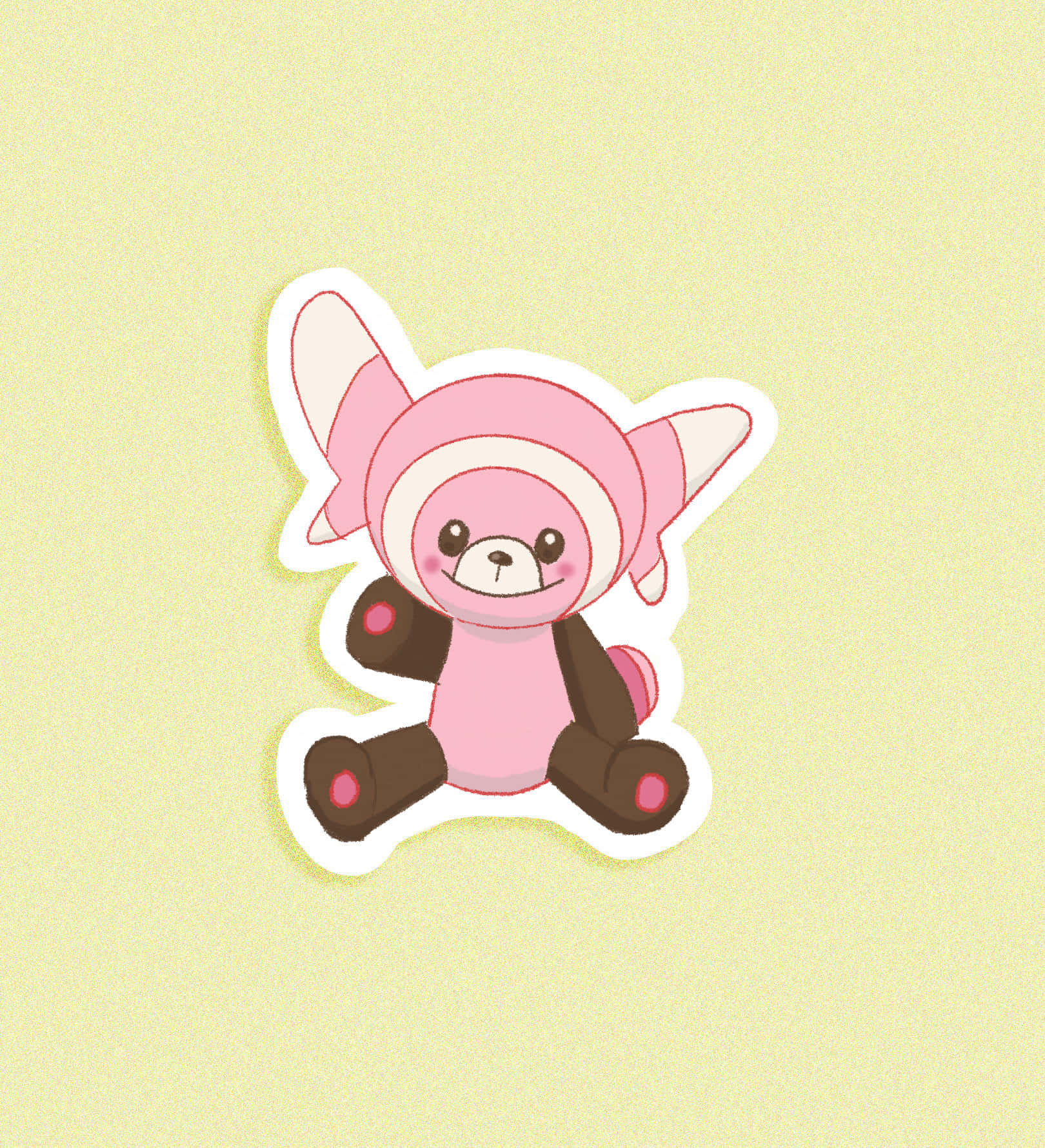 Stufful, pink and brown plush toy, bunny ears, HD Phone Wallpaper