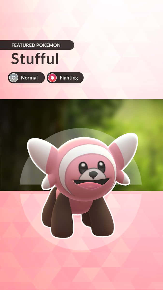 Stufful, pink and white, stuffed animal, SD Phone Wallpaper