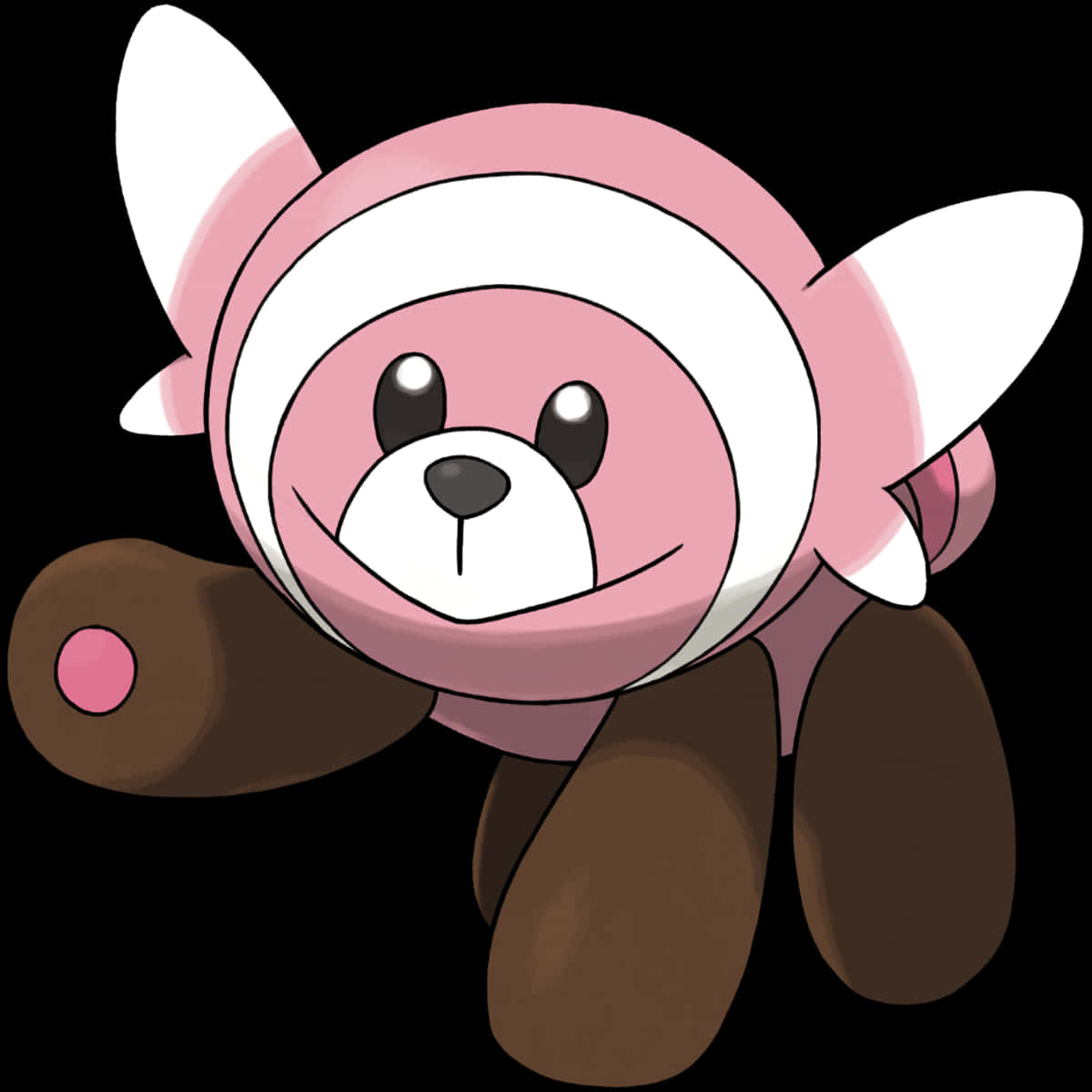 Stufful, pink and white, brown limbs, SD Desktop Wallpaper