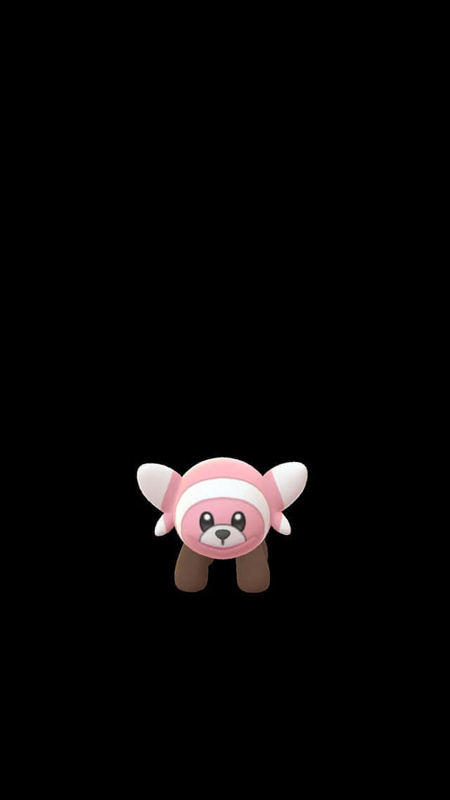 Stufful, pink and white, big eyes, SD Phone Wallpaper