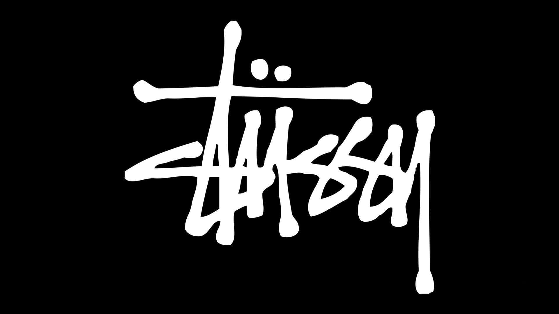Stussy, white Stussy logo, graffiti-style script, Full HD Desktop Wallpaper