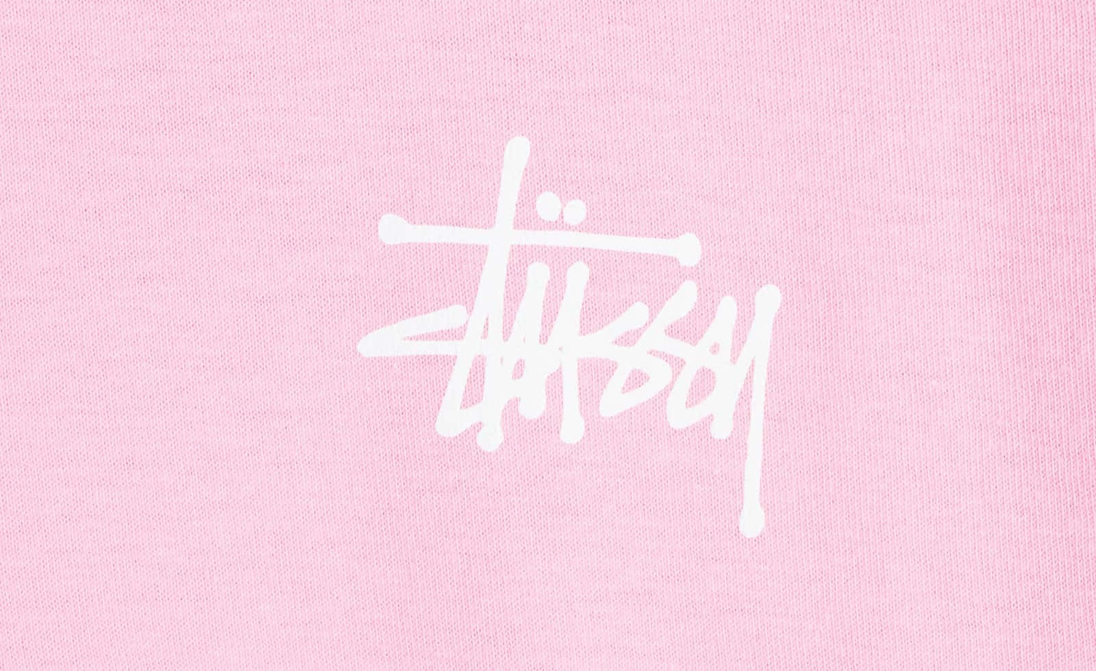 Stussy, white Stussy logo, soft pink heathered fabric, HD Desktop Wallpaper