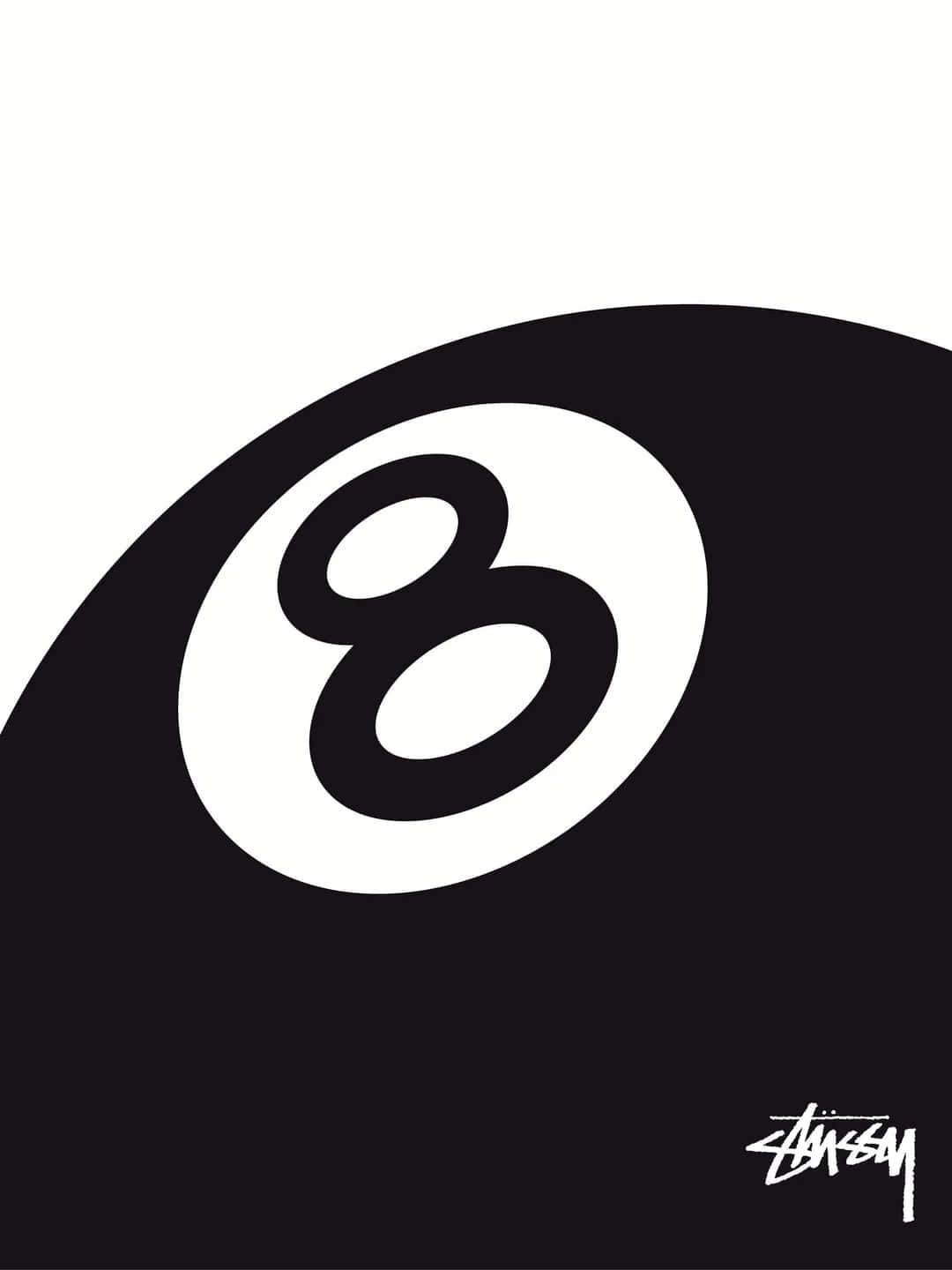 Stussy, eight ball, black and white, HD Phone Wallpaper