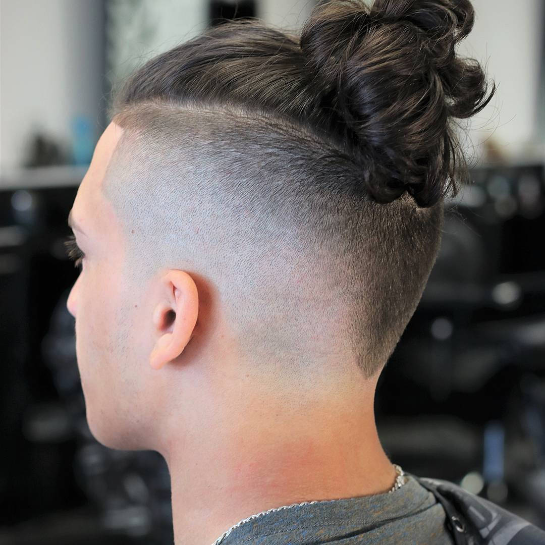 undercut hair bun, high-top fade, messy bun, SD Desktop Wallpaper
