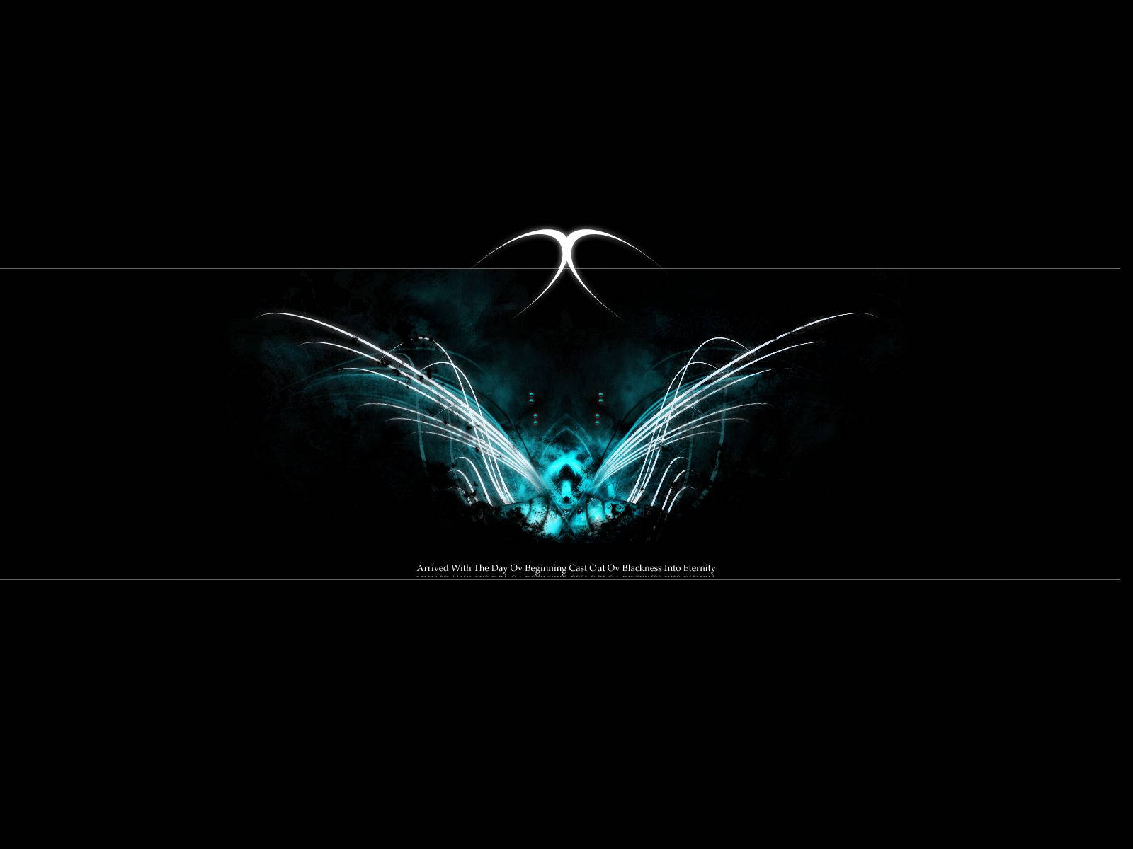 Stylish Black, glowing blue abstract butterfly, light trails, HD Desktop Wallpaper