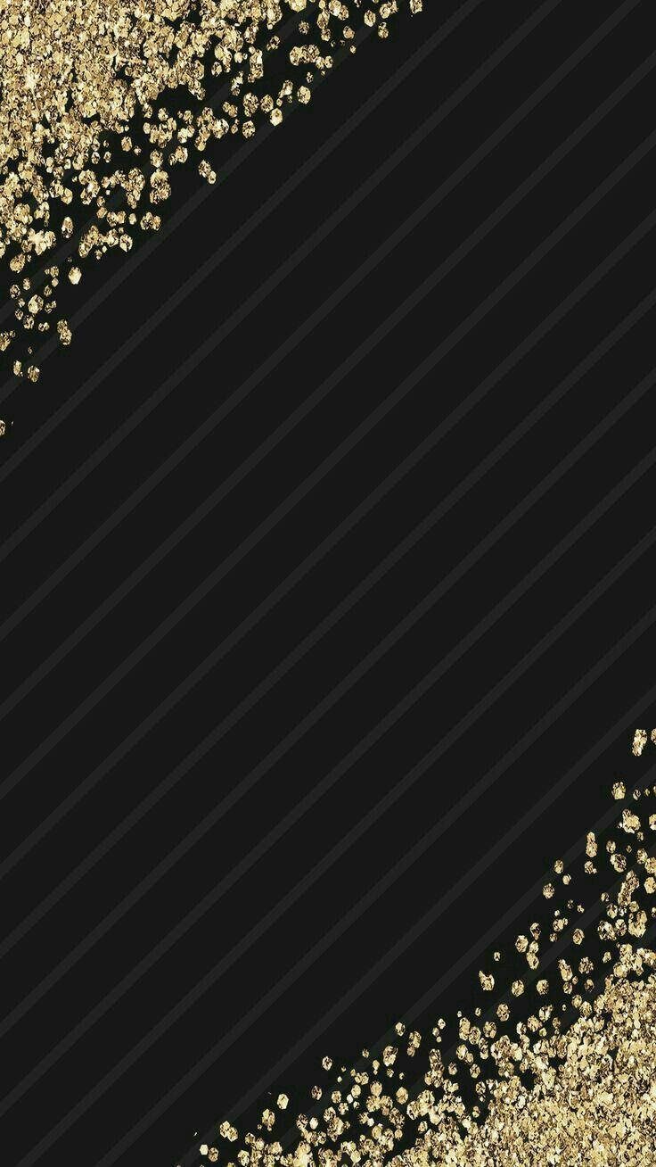 Stylish Black, gold glitter accents, diagonal stripes, HD Phone Wallpaper