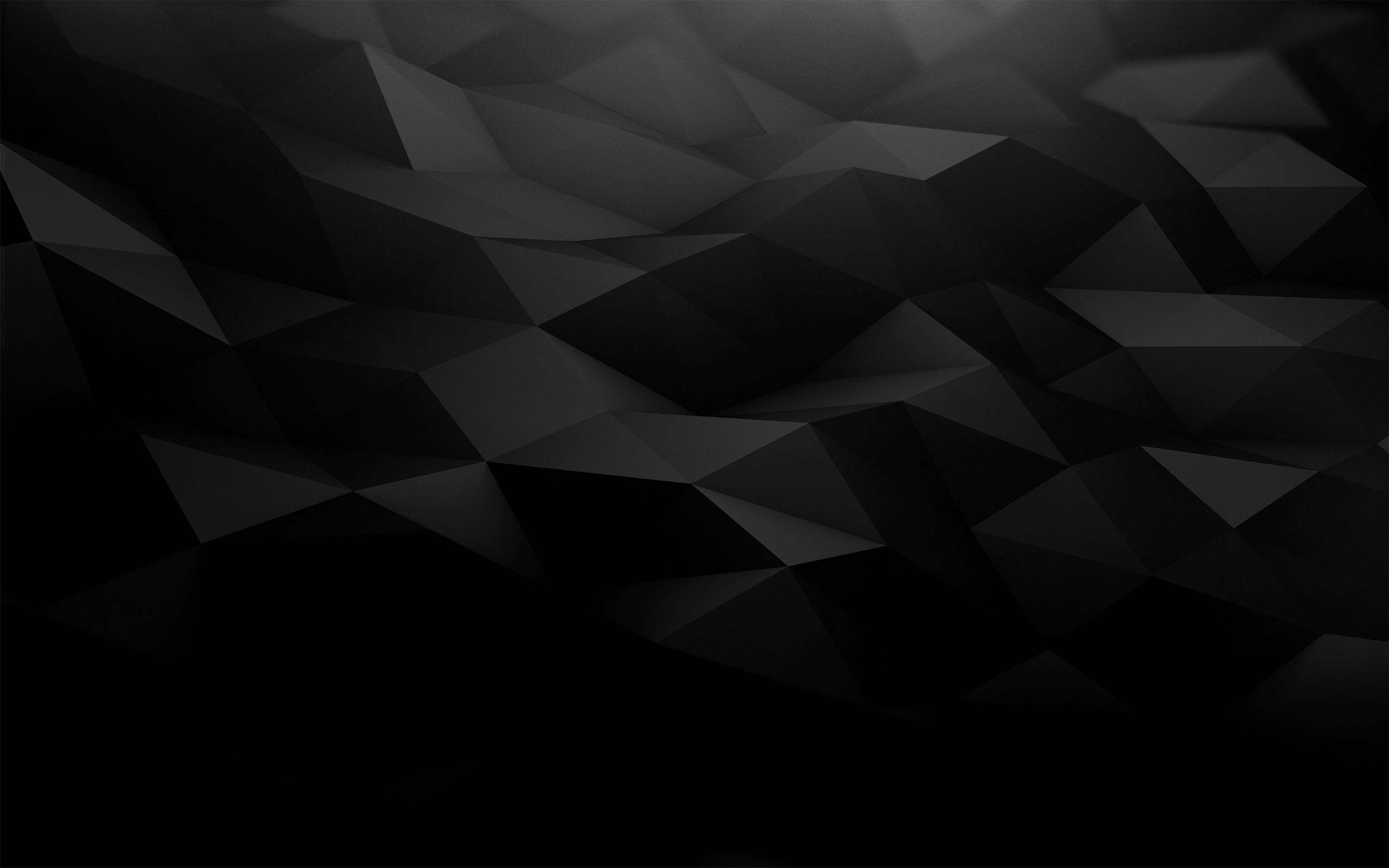 stylish black geometry, dark gray, geometric triangles, 2K Desktop Wallpaper