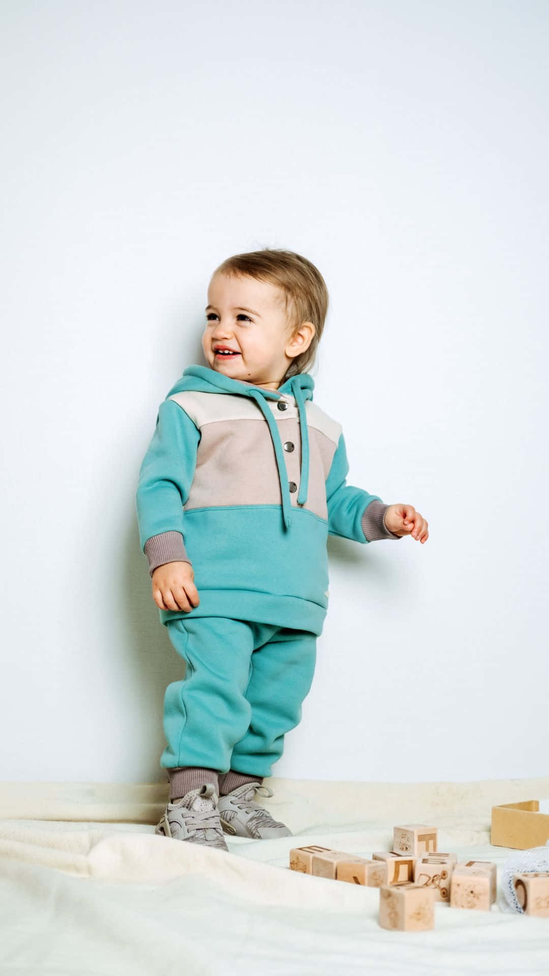 baby stylish boy, blue hoodie, teal and beige hoodie, Full HD Phone Wallpaper