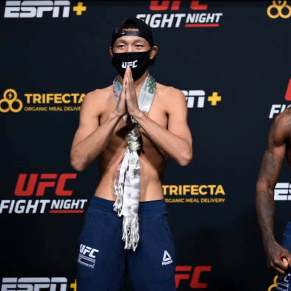 Su Mudaerji, UFC fighter, blue shorts, SD Desktop Wallpaper