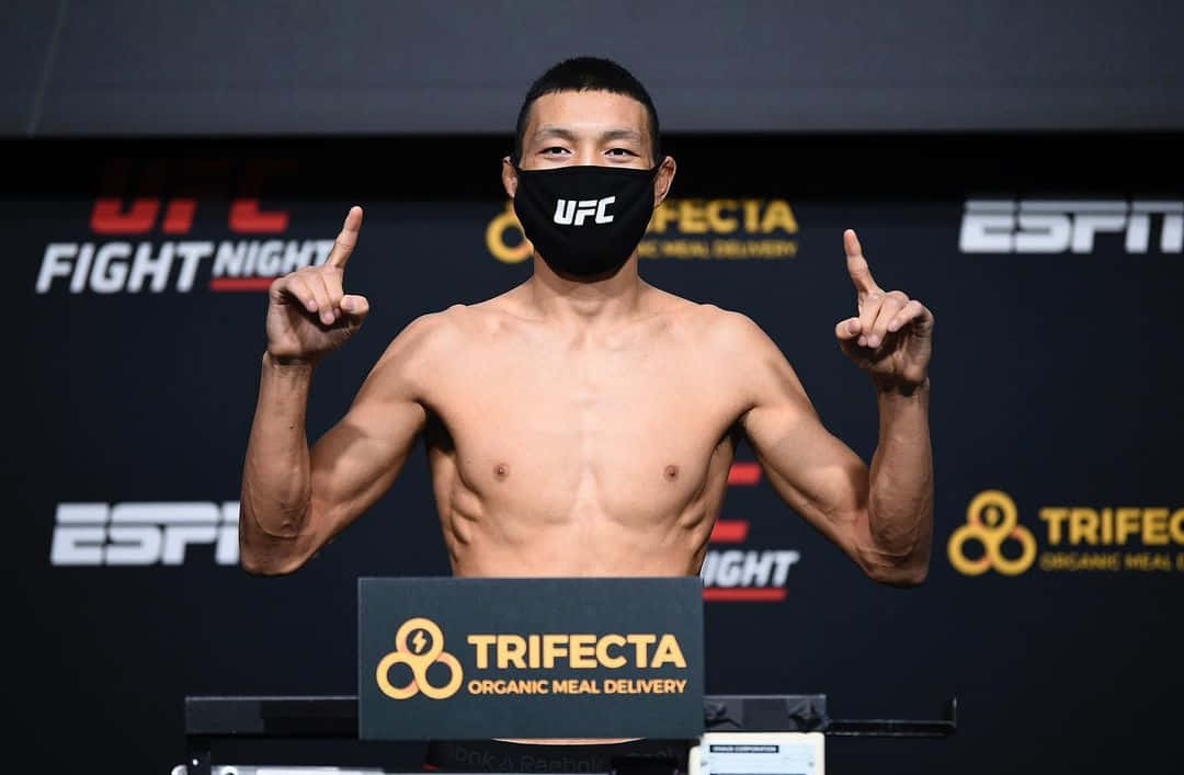 Su Mudaerji, black face mask, UFC fighter, SD Desktop Wallpaper