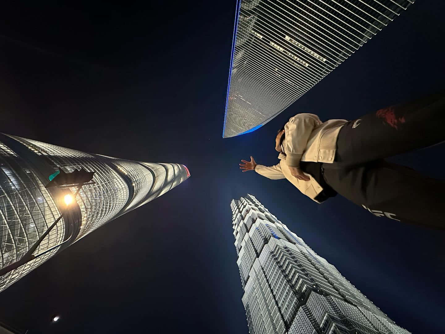 Su Mudaerji, towering skyscrapers, dark night sky, HD Desktop Wallpaper
