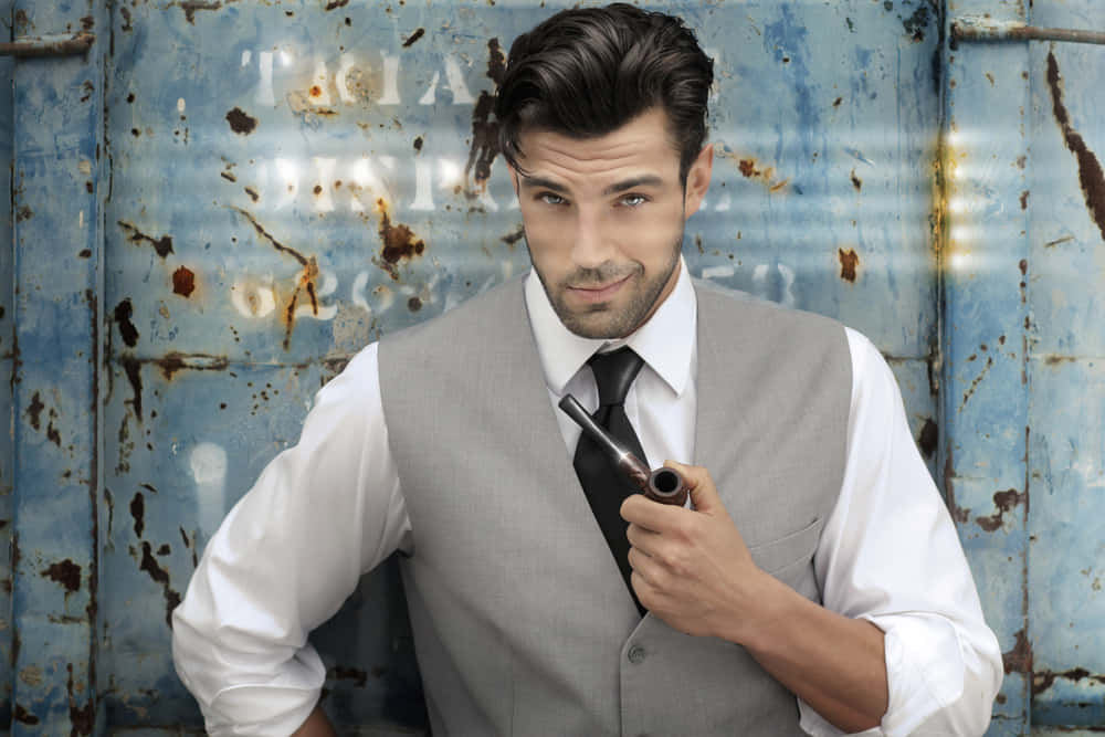 Suave, handsome model, smirking, SD Desktop Wallpaper