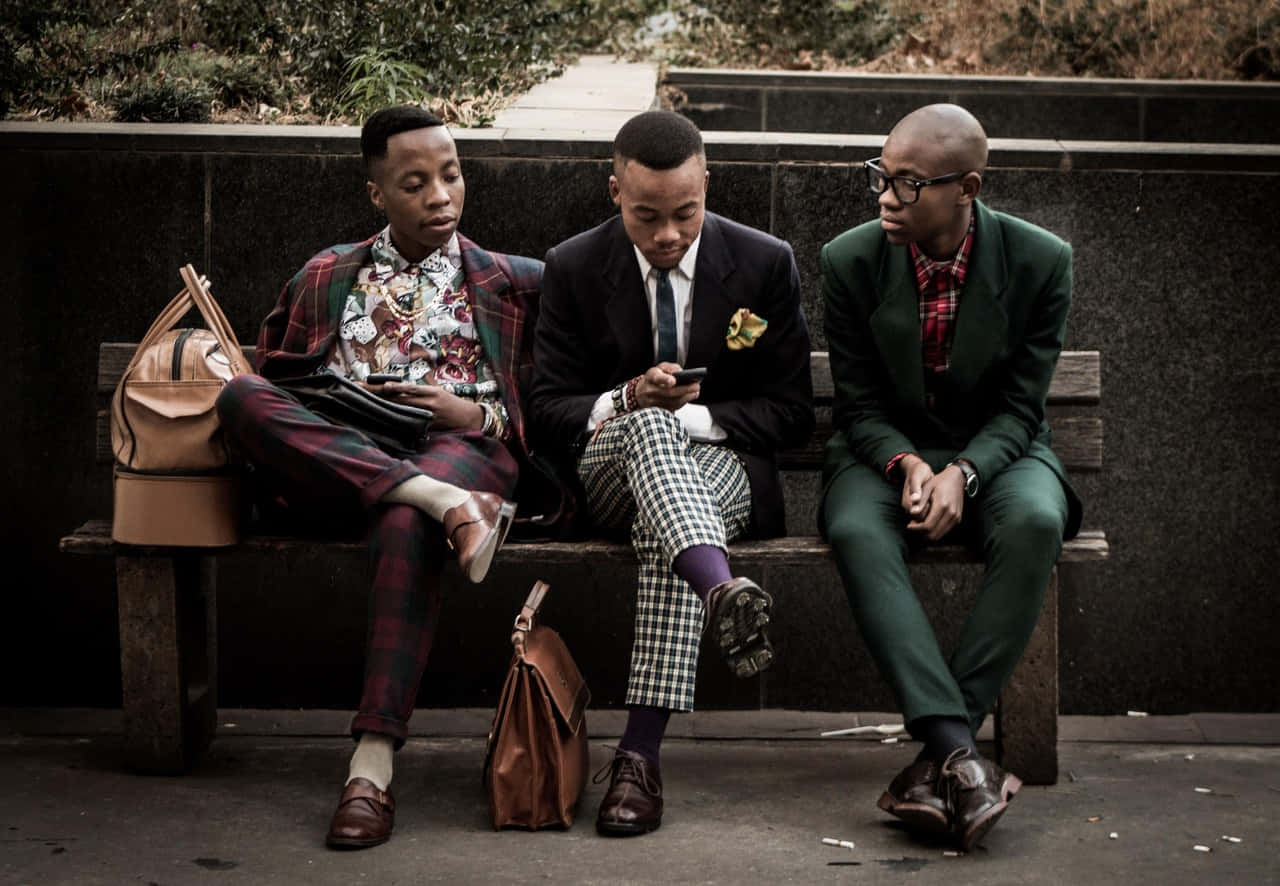 Suave, black men, bold suits, HD Desktop Wallpaper