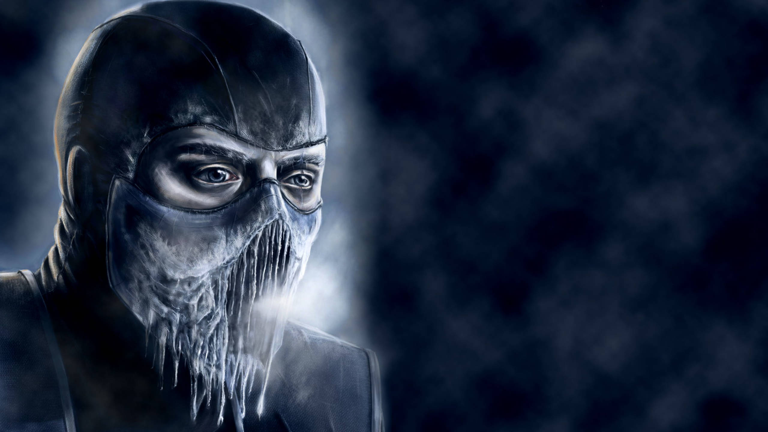 Sub-Zero, white mist, icy beard, 2K Desktop Wallpaper