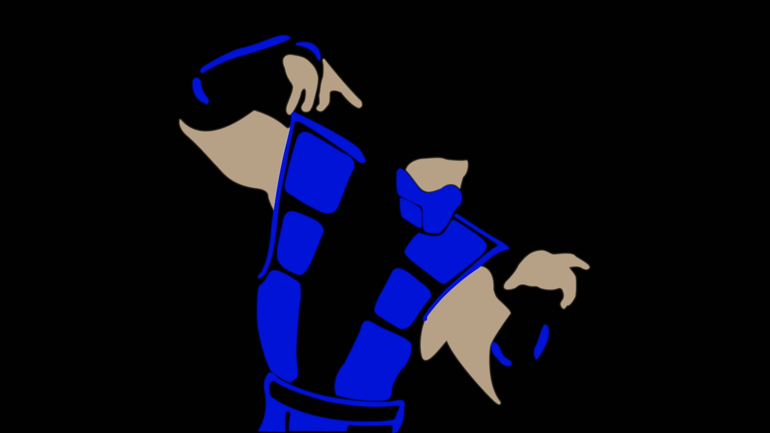 Sub-Zero, blue, beige, 2K Desktop Wallpaper
