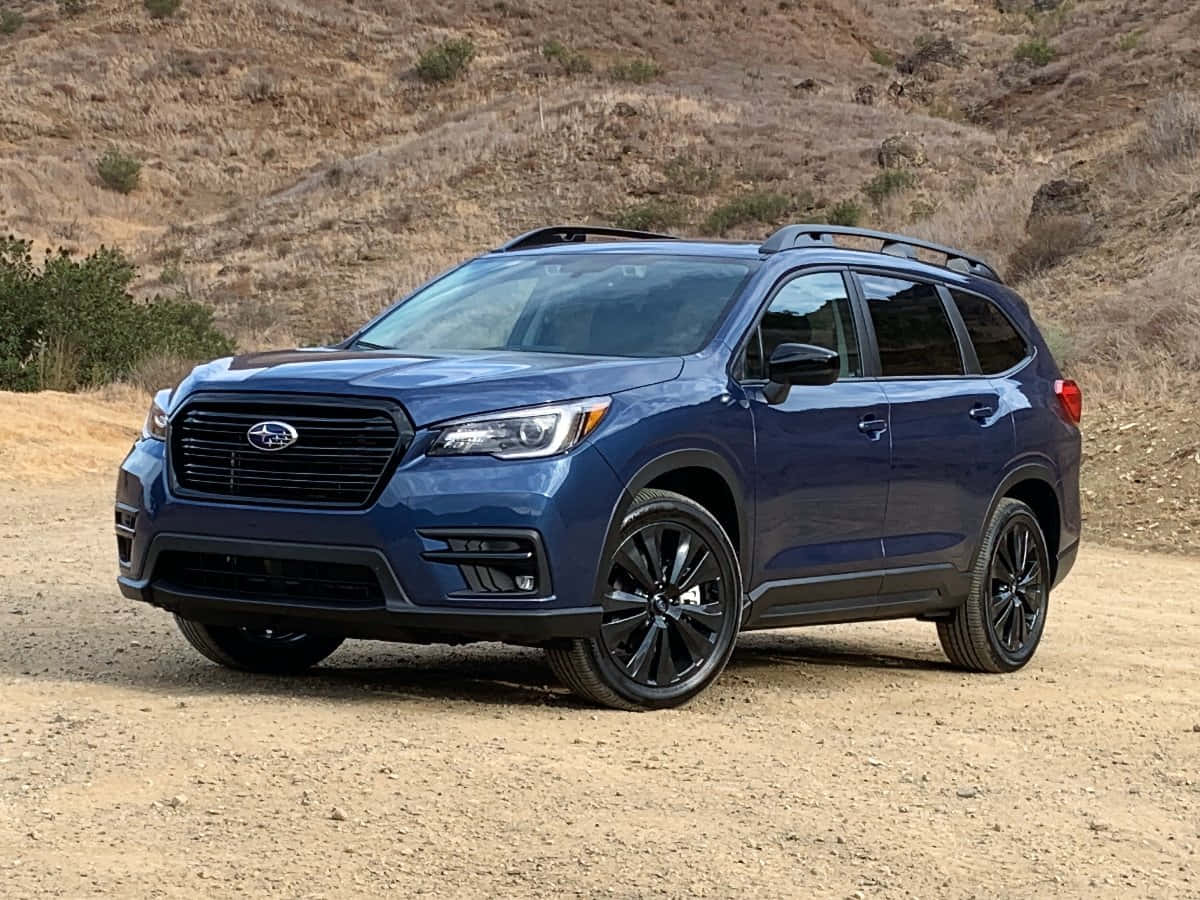 Subaru Ascent, blue, black rims, SD Desktop Wallpaper