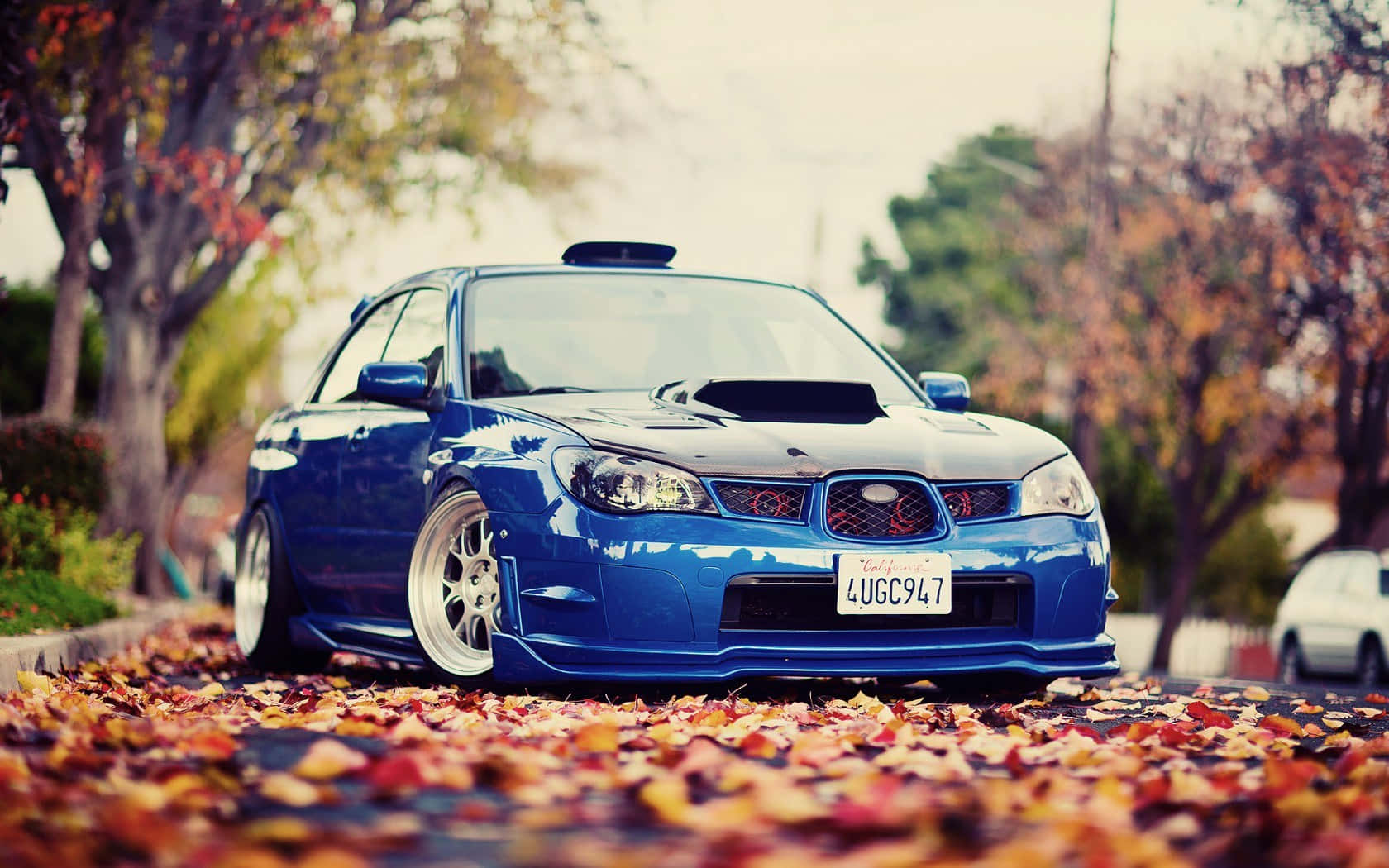 Subaru Impreza, vibrant blue, modified sports car, HD Desktop Wallpaper