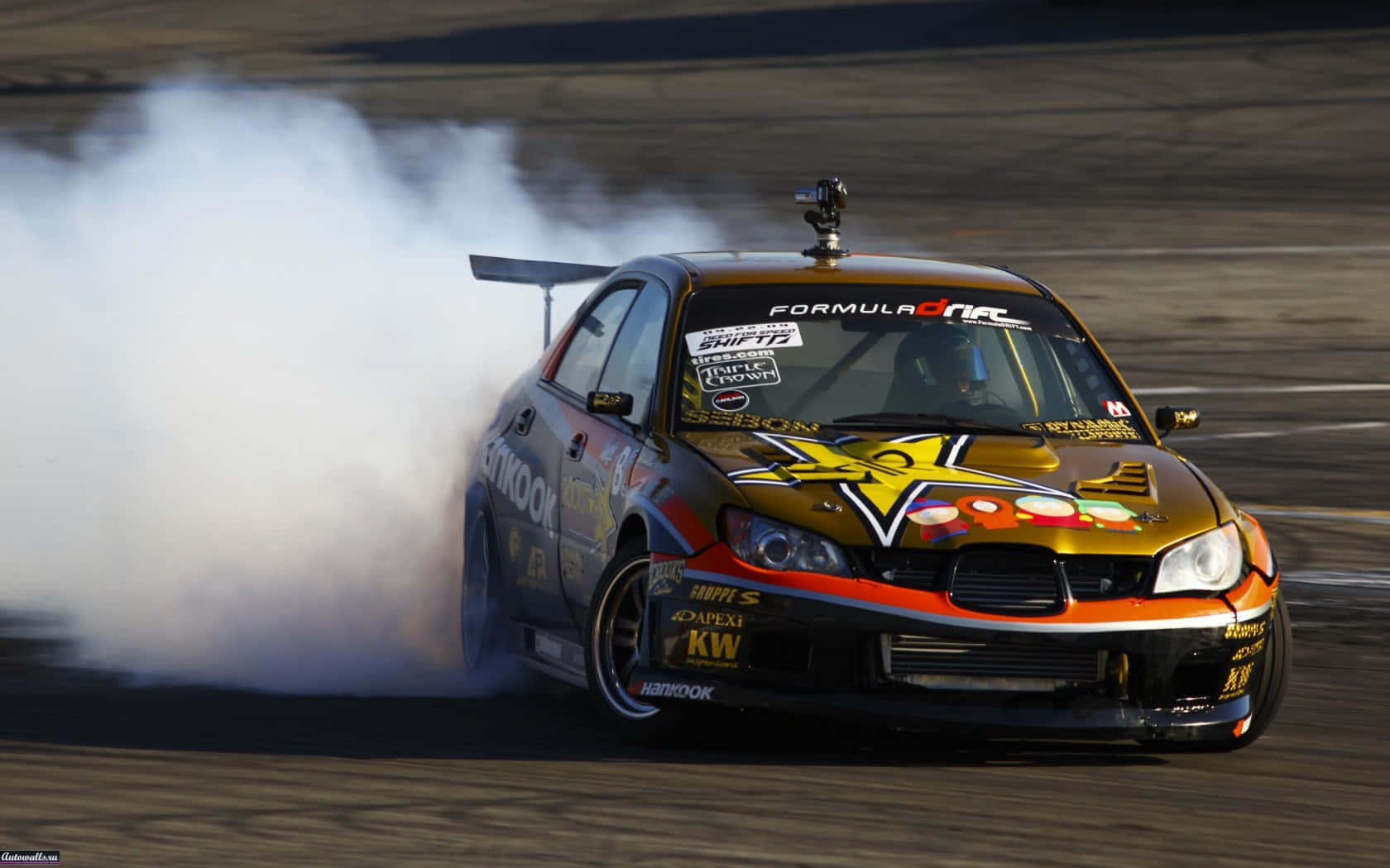 Subaru Impreza, drift race car, paved track, HD Desktop Wallpaper