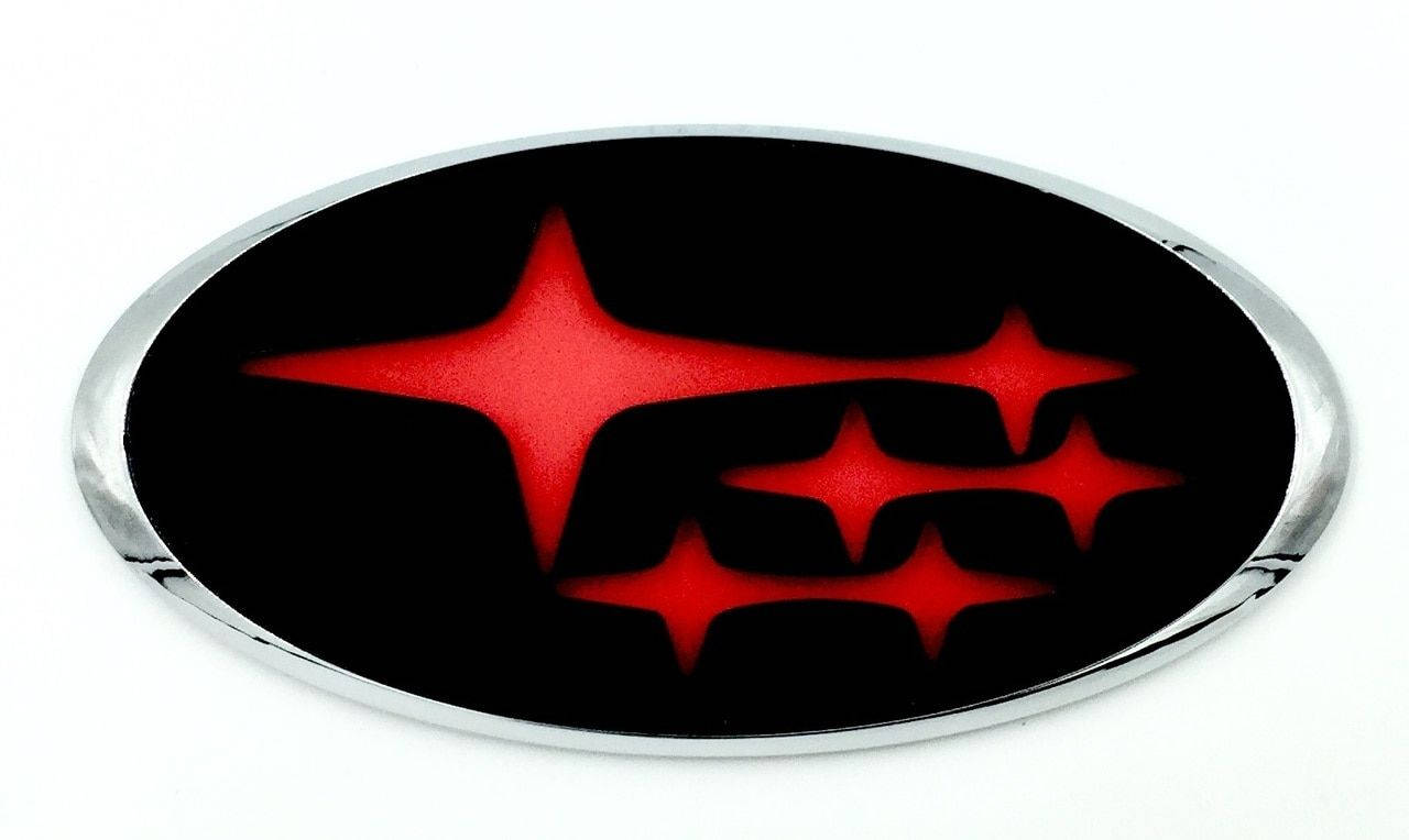 ellipse, Subaru Logo, chrome, HD Desktop Wallpaper