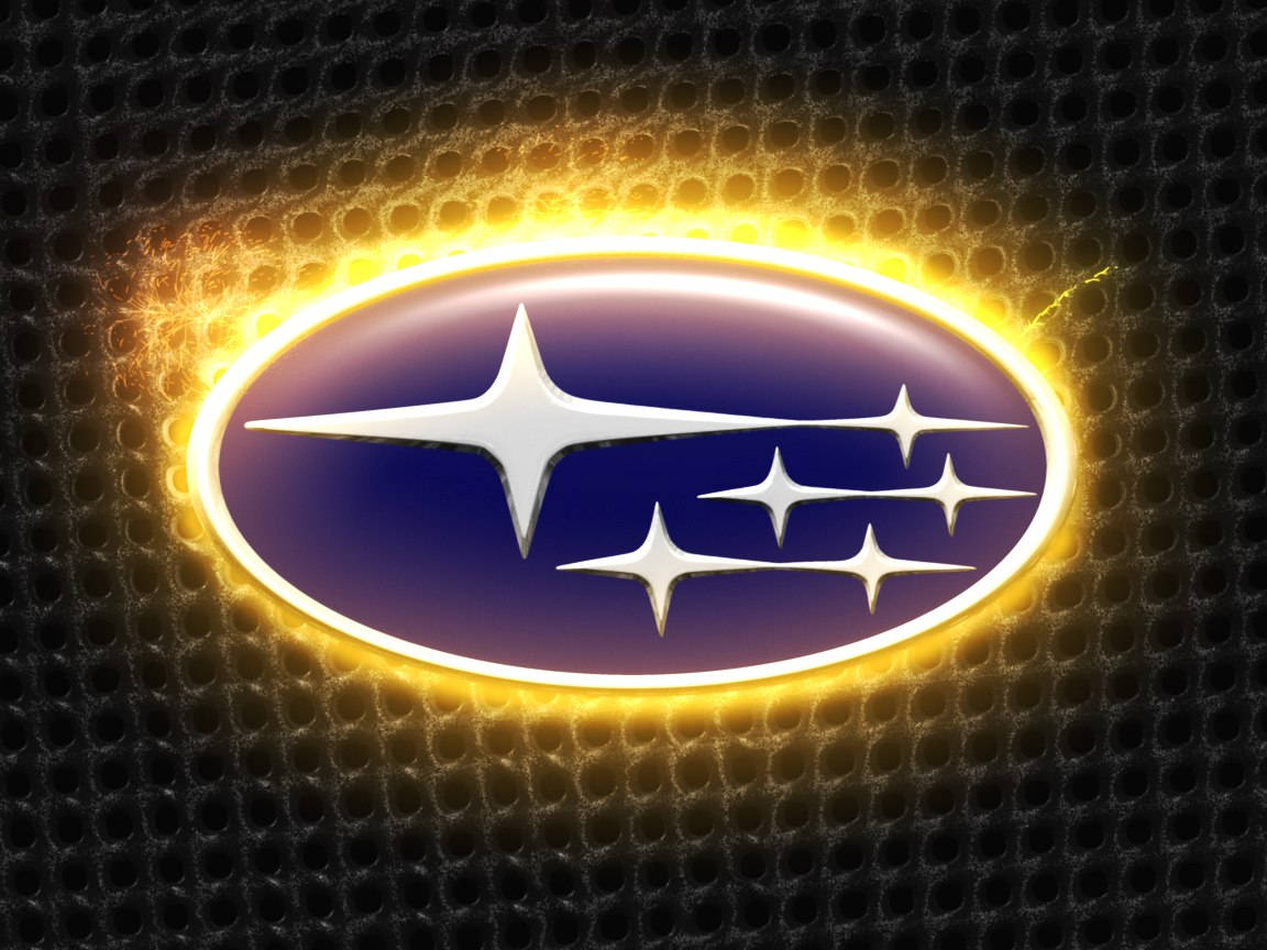 Subaru Logo, five silver stars, purple oval, SD Desktop Wallpaper