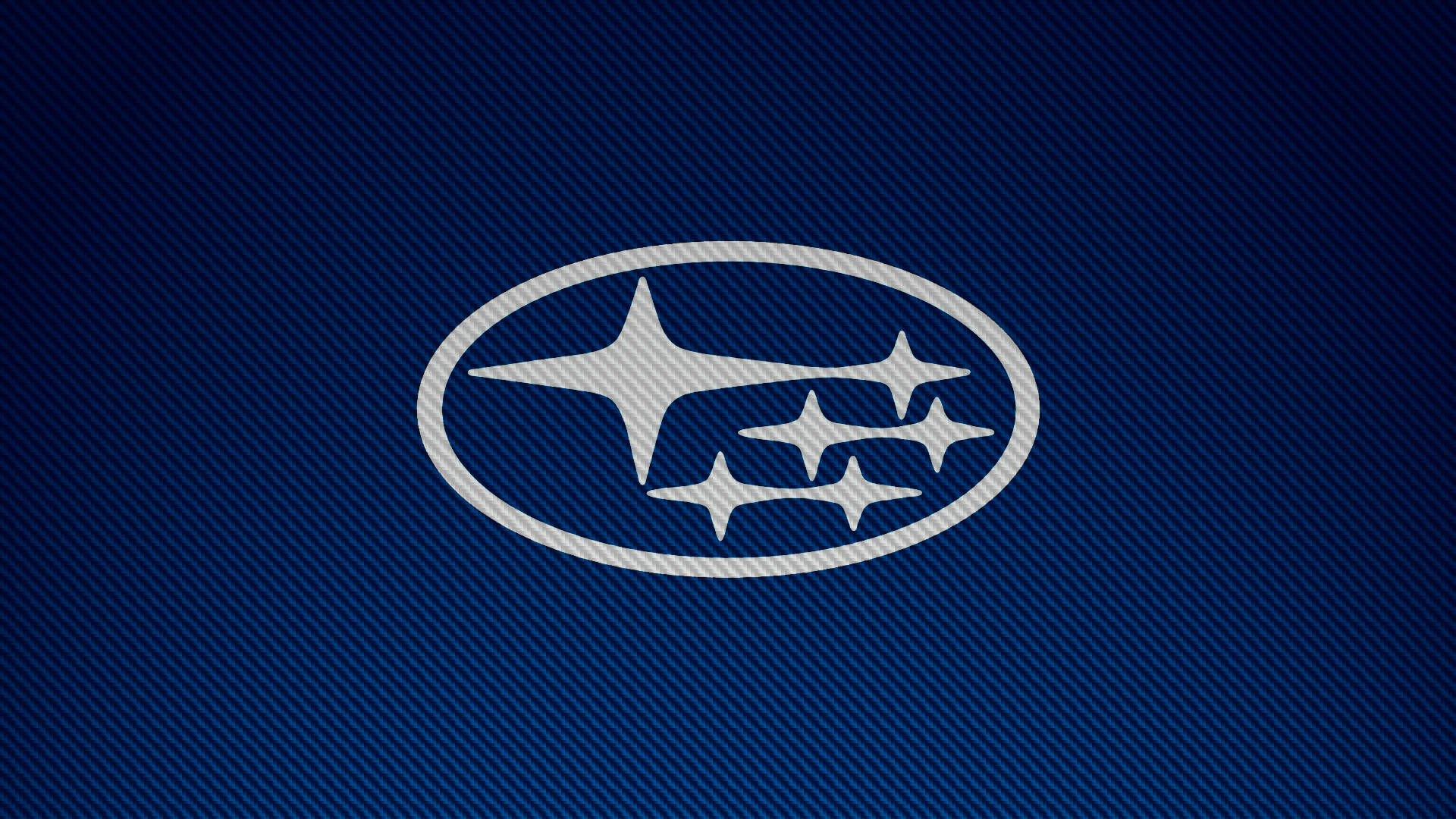 Subaru logo, silver oval, four stars, Full HD Desktop Wallpaper