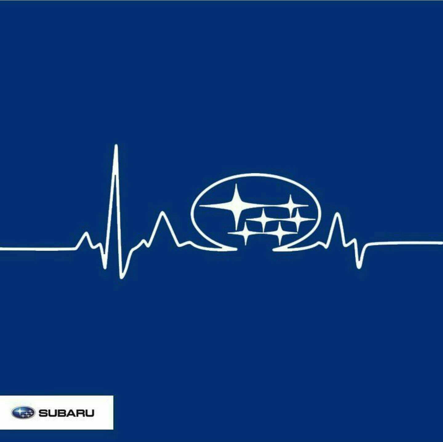 Subaru Logo, heartbeat line, deep blue background, HD Desktop Wallpaper