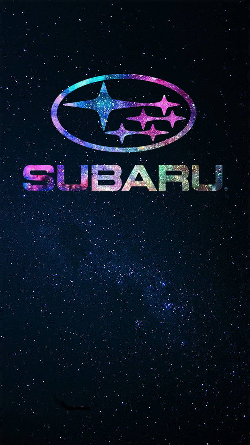 Subaru Logo, starry night sky, galaxy hues, HD Phone Wallpaper