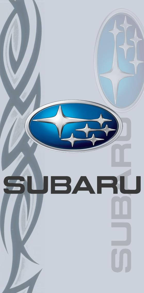 Subaru Logo, silver stars, blue oval, SD Phone Wallpaper