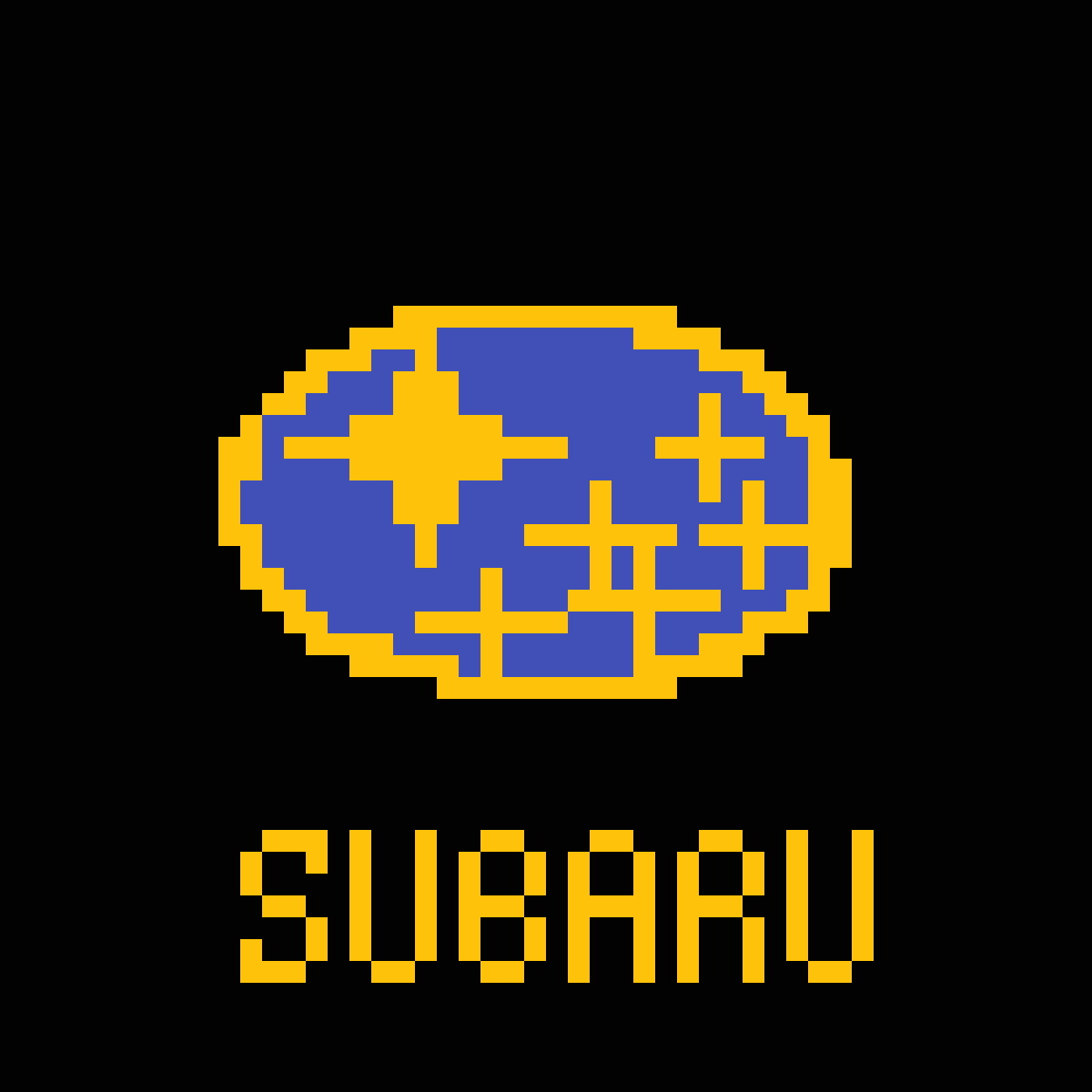 Subaru Logo, blue oval, yellow stars, SD Desktop Wallpaper