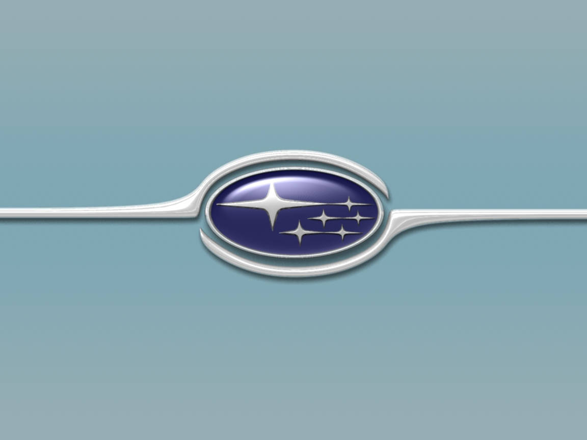Subaru Logo, five silver stars, blue oval, SD Desktop Wallpaper