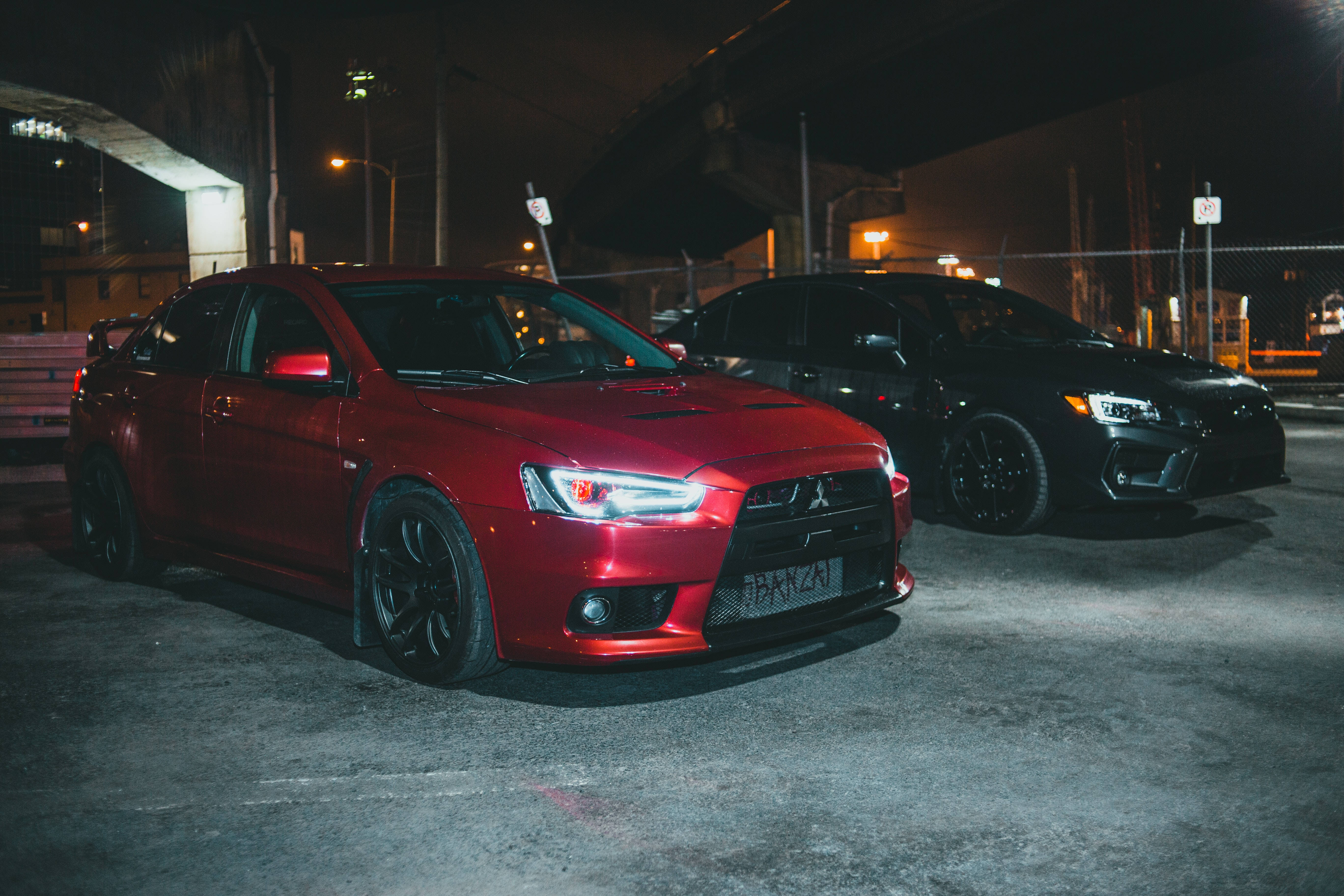 Subaru WRX STI, red, black rims, 5K Desktop Wallpaper