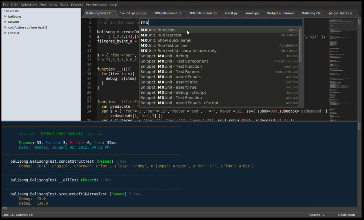 Sublime Text, dark-themed, JavaScript, SD Desktop Wallpaper