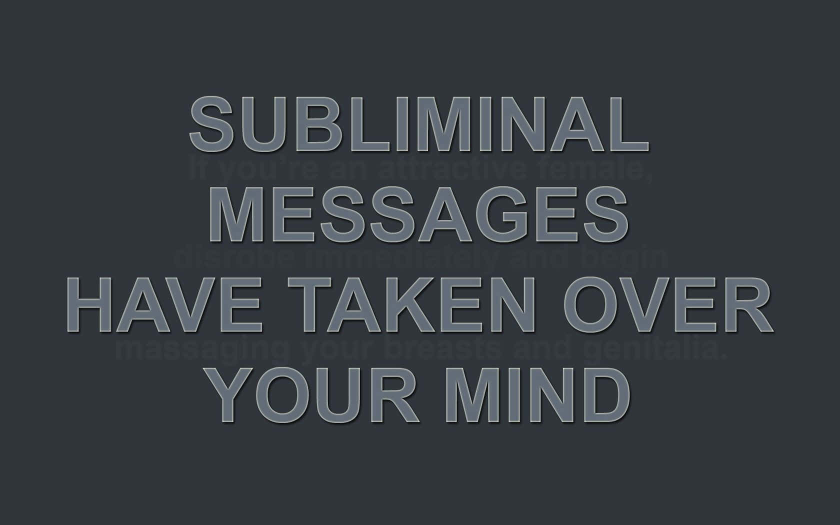 Subliminal, gray text, dark gray background, HD Desktop Wallpaper