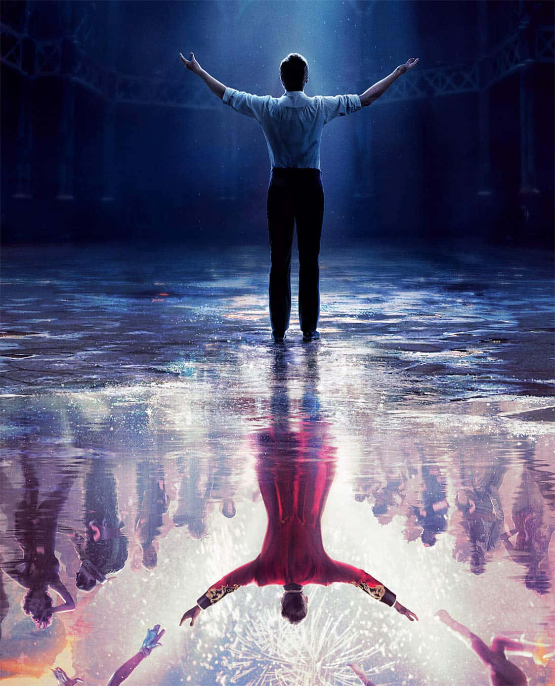 Subliminal Reflections, wet stage, blue light, HD Phone Wallpaper