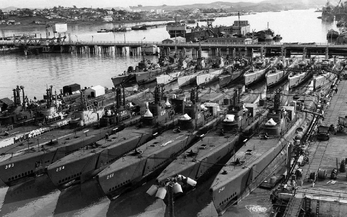 Submarine, vintage submarines, naval yard, HD Desktop Wallpaper
