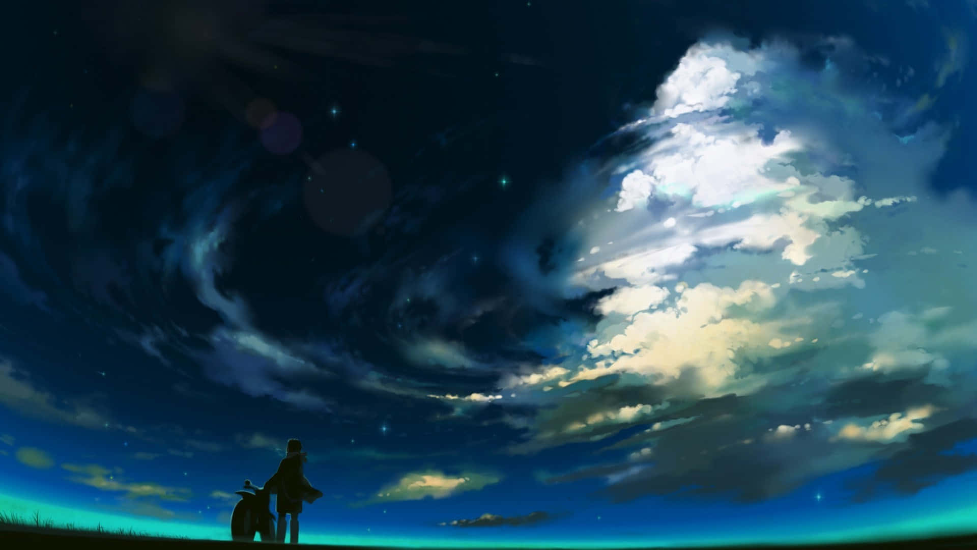 5 Centimeters Per Second, Subtle Anime, night sky, Full HD Desktop Wallpaper