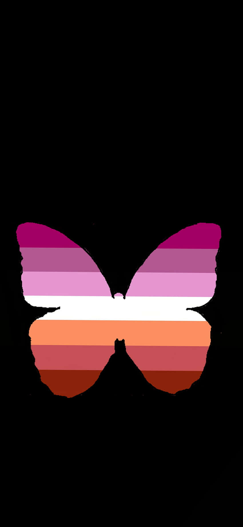 lesbian pride, butterfly silhouette, pink, HD Phone Wallpaper